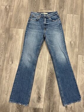 GRLFRND Medium Blue Flare Jeans